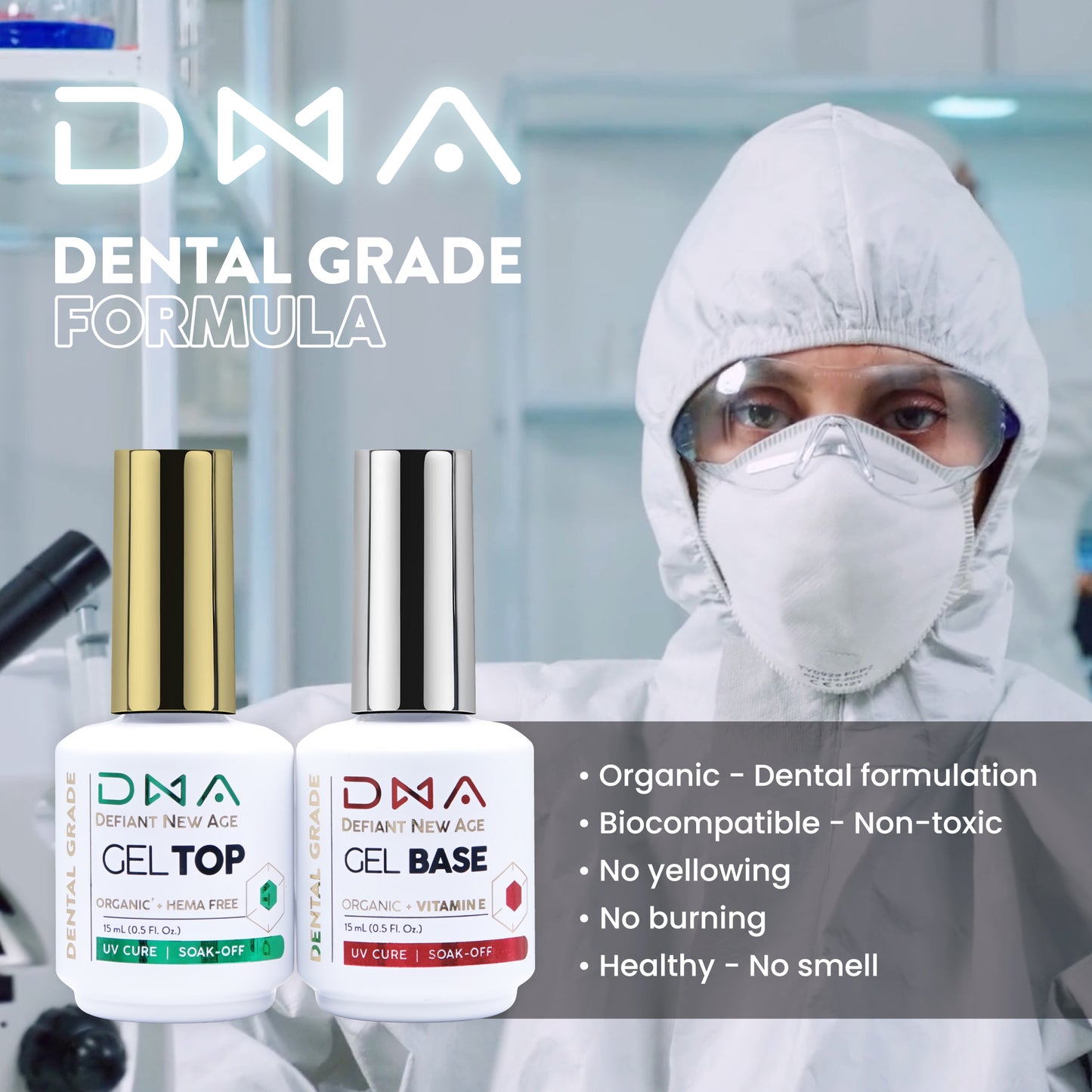 Dental Nail Arts Medical-Grade UV Base Coat / Top Coat